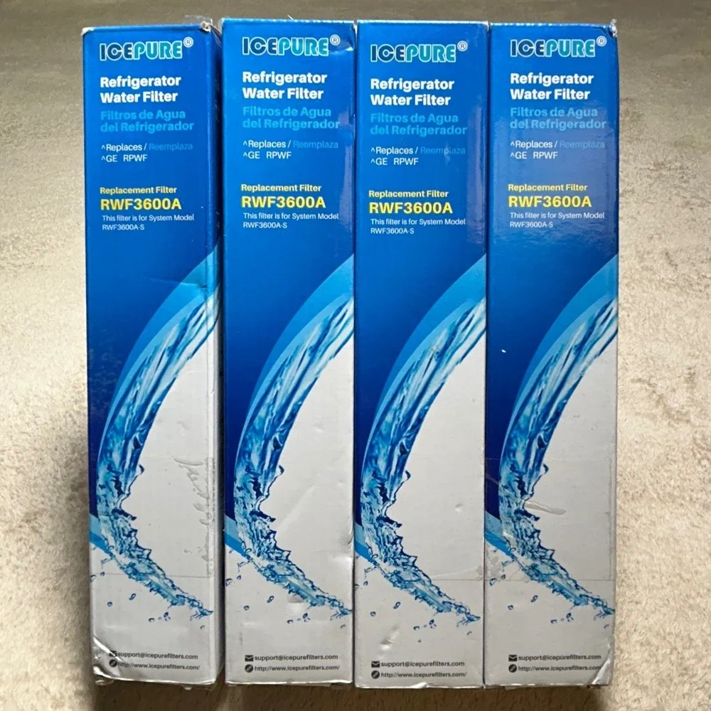 ICEPURE RWF3600A Refrigerator Water Filter 4 Pack Replaces GE RPWF NSF Certified